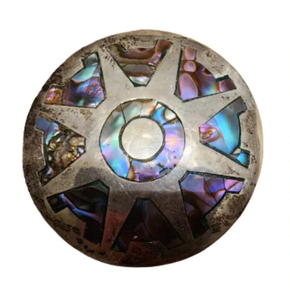 Vintage Taxco Silver Abalone brooch/pendant‎